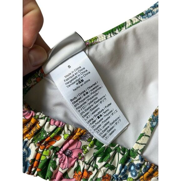 J. Crew x Liberty London Tie shoulder french bikini swimsuit size S High Waist M - Picture 4 of 9
